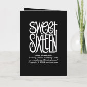 16 . Geburtstag weiße Karte (Rückseite)