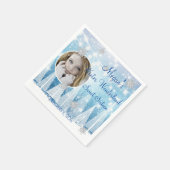 16 . Geburtstag Winter Wonderland Diamond Hearts Serviette (Ecke)