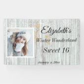 16 . Geburtstag Winter Wonderland Snowflake Banner (Horizontal)