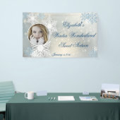 16 . Geburtstag, Winterwunderland, Schneeflocken, Banner (Messeveranstaltung)