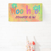 16. Geburtstag WooHoo Name Personalisierter Banner (InSitu)