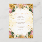 16 . Geburtstag Yellow Birthday Einladungskarte (Rückseite)