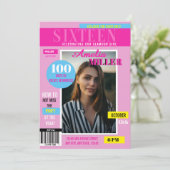 16. Geburtstag | Zeitschrift Einladung (Stehend Vorderseite)