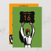 16. Geburtstags-Fußball-Party Einladung - (Vorne/Hinten)