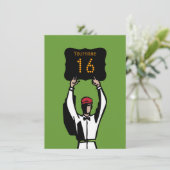 16. Geburtstags-Fußball-Party Einladung - (Stehend Vorderseite)