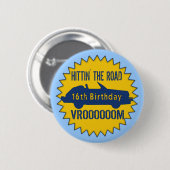 16. Geburtstags-Party-Knopf Button (Vorne & Hinten)