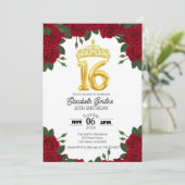 16. Geburtstagsfeier Einladung Vorlage (Stehend Vorderseite)