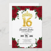 16. Geburtstagsfeier Einladung Vorlage (Vorne/Hinten)