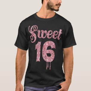 16. Geburtstagsgeschenk Teen Sweet Siteen Rose Pin T-Shirt