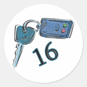 16. Geburtstagsgeschenke Runder Aufkleber
