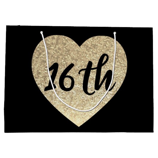 16. Geburtstagsgeschenktasche Große Geschenktüte (Rückseite)