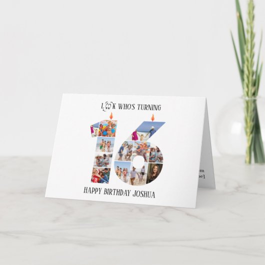 16. Geburtstagskarte Karte (Vorderseite)