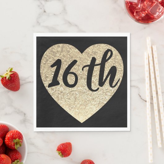 16. Geburtstagsnapkins Serviette (Beispiel)