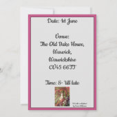 16. Geburtstagsparty - Cooles Mädchen Einladung (Rückseite)