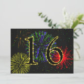 16. Geburtstagsparty Einladung (Stehend Vorderseite)