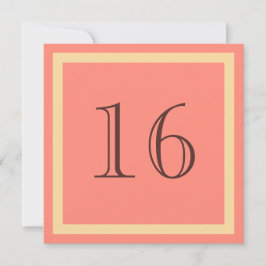 16. Geburtstagsparty Einladung - Lachskoralle