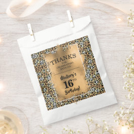 16. Geburtstagsparty Leopard Print Fevor Tasche Geschenktütchen