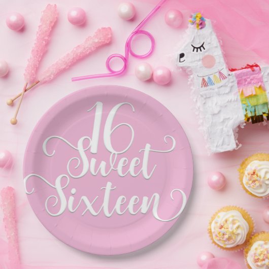 16 Geburtstagsparty Pappteller (Party)