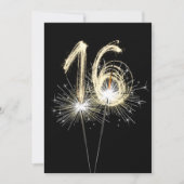 16. Geburtstagsparty Sparklers Einladung (Vorderseite)