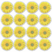 16 Gelbe Gerbera Daisy Blume Kiss-Cut Stickers Aufkleber (Vorderseite)