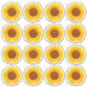 16 Gelbe Orangenblume Kiss-Cut Sticker (Vorderseite)