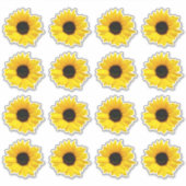 16 Gelbe Sonnenblume Blume Kiss-Cut Stickers Aufkleber (Vorderseite)