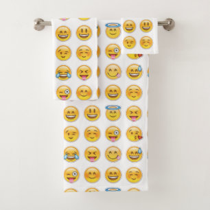 16 gemischte Emojis Badhandtuch Set