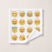 16 gemischte Emojis Badhandtuch Set (Waschlappen)