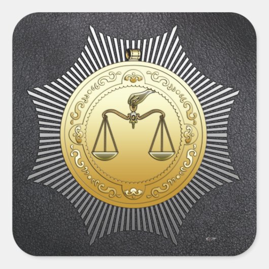 16. Grad: Prinz von Jerusalem Quadratischer Aufkleber (Vorderseite)