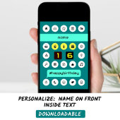 16. Hashtag Computing Geburtstag hinzufügen Karte