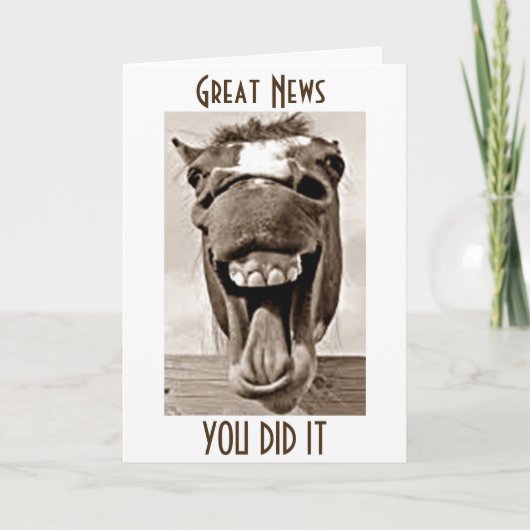 *16* HEARD THE GOOD NEWS SAYS SILLY DONKEY KARTE (Vorderseite)