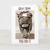 *16* HEARD THE GOOD NEWS SAYS SILLY DONKEY KARTE (Gelbe Blume)