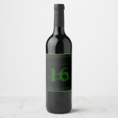 16. Hochzeitstag Eigenes Weinlabel Weinetikett (Vorderseite)