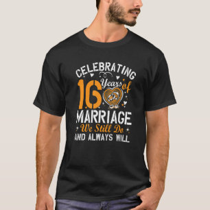 16. Hochzeitstag Matching Couple Men Women T-Shirt