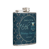 16. Hochzeitstag Peridot Silvery Flachmann (Rechts)