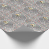 16. Hochzeitstag Peridot, Wachs, Statice Geschenkpapier (Ecke)