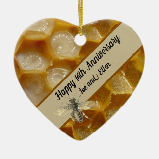 16. Hochzeitstag, Wachs Keepake Herzkerm Keramik Ornament