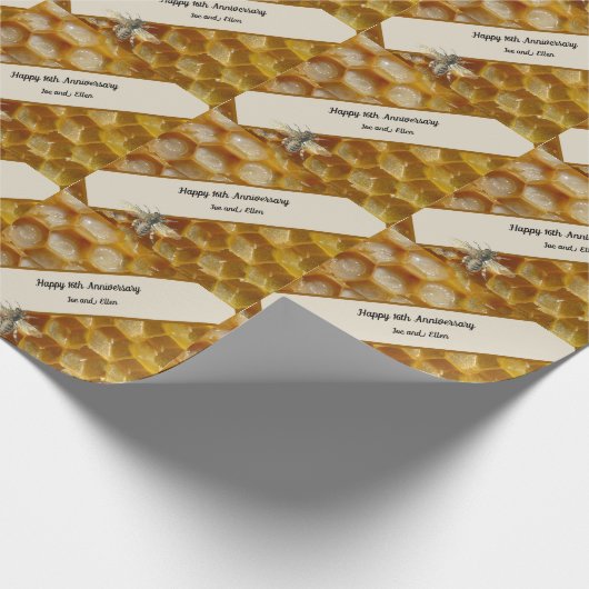 16. Hochzeitstag, Wax Geschenkpapier (Ecke)
