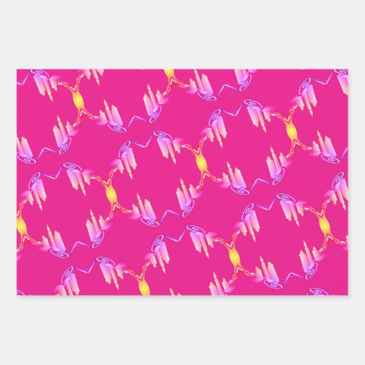 16. Hochzeitwelle, Statice-Blume Geschenkpapier Set (Vorderseite 3)