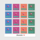 16 Ich liebe Webinare Aufkleber 4 Farben (Blatt)