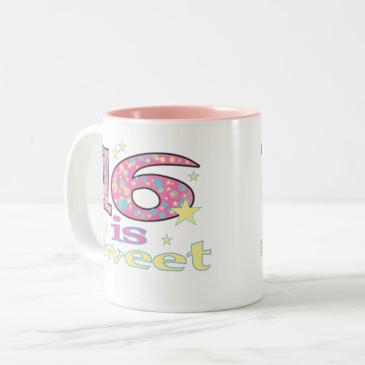 16 ist süß zweifarbige tasse (Vorderseite Links)