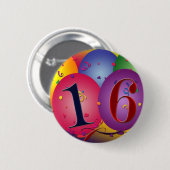 16 Jahre alt! Button (Vorne & Hinten)