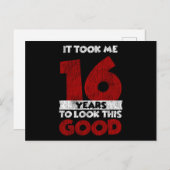 16 Jahre alt hat mich gesehen gut 16. Geburtstag Postkarte (Vorne/Hinten)