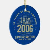 16 Jahre alt Juli 2006 Limited Edition 16. Keramik Ornament (Rechts)