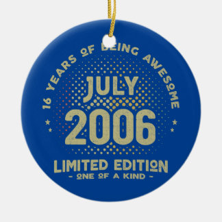 16 Jahre alt Juli 2006 Limited Edition 16. Keramik Ornament