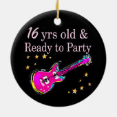 16 JAHRE ALT UND BEREIT NACH PARTY KERAMIK ORNAMENT (Hinten)