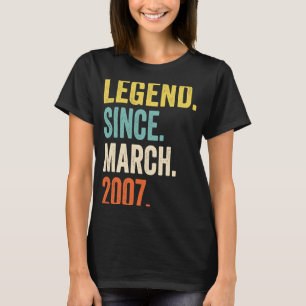 16 Jahre alte Junge Legende seit März 2007 16. Geb T-Shirt