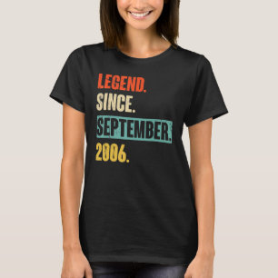 16 Jahre alte Legende seit September 2006 16. Bir T-Shirt