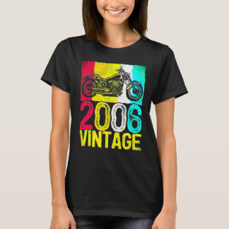 16 Jahre alte Retro-Motorrad-Vintage 2006 16. Bi T-Shirt