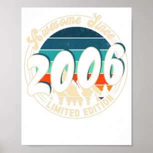 16 Jahre alte Vintage 16. Geburtstag 2006 Poster